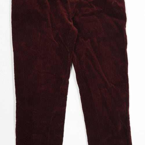 Blue Harbour Mens Burgundy Corduroy Trousers Size W34/L29