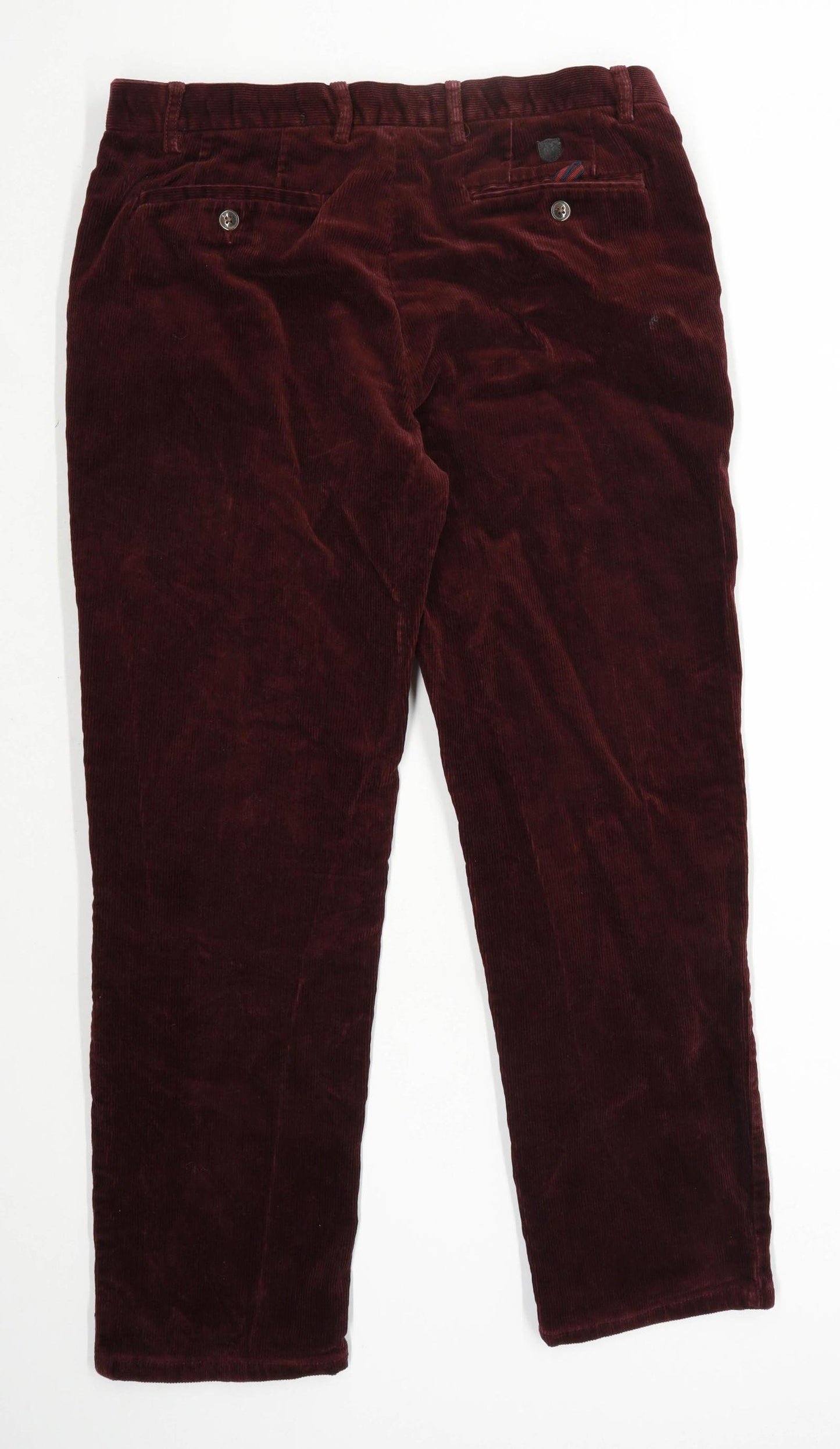 Blue Harbour Mens Burgundy Corduroy Trousers Size W34/L29
