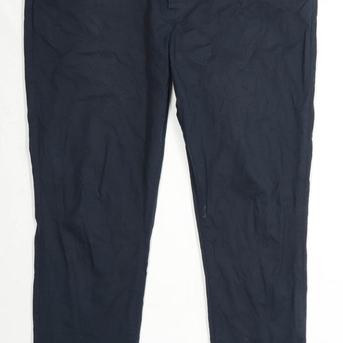 Asos Mens Blue Cotton Blend Chinos Size W38/L34