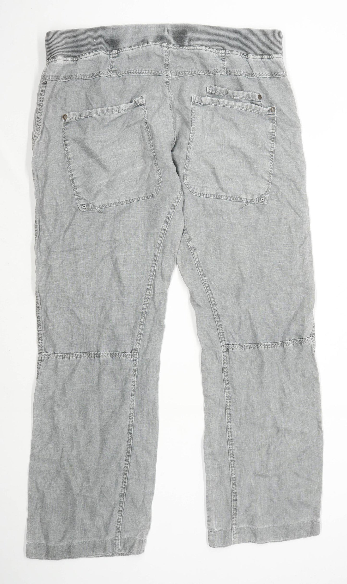 Next Mens Grey Linen Trousers Size W38/L33