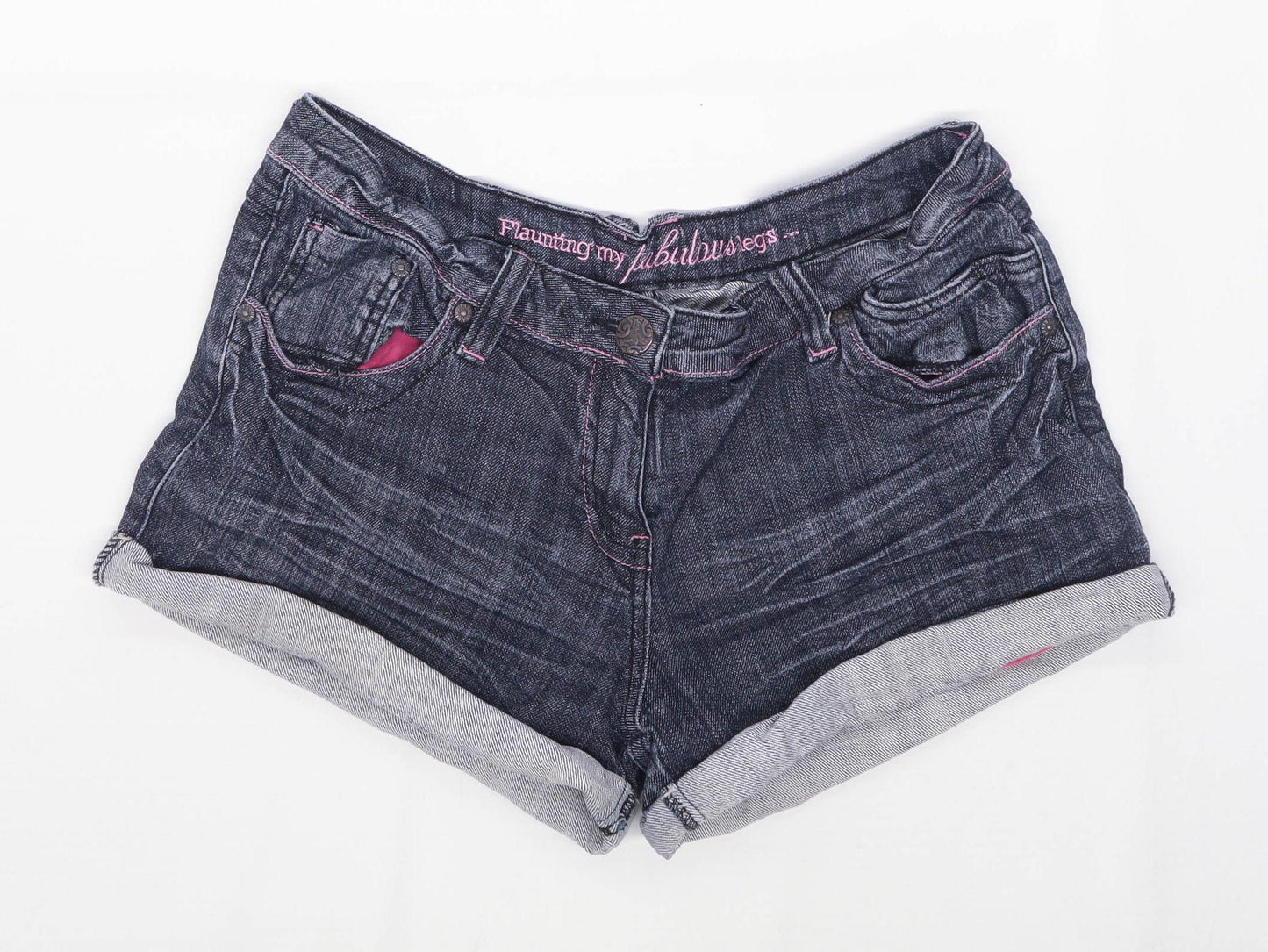 Womens Evie Blue Denim Shorts Size 12/L2