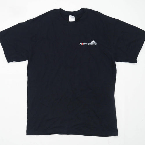 Gildan Mens Size L Cotton Blend Graphic Black Project Kickstart T-Shirt