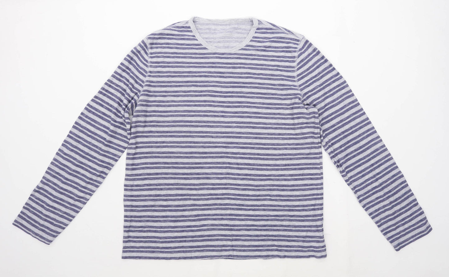 Gap Womens Size XL Striped Cotton Grey Top (Regular)