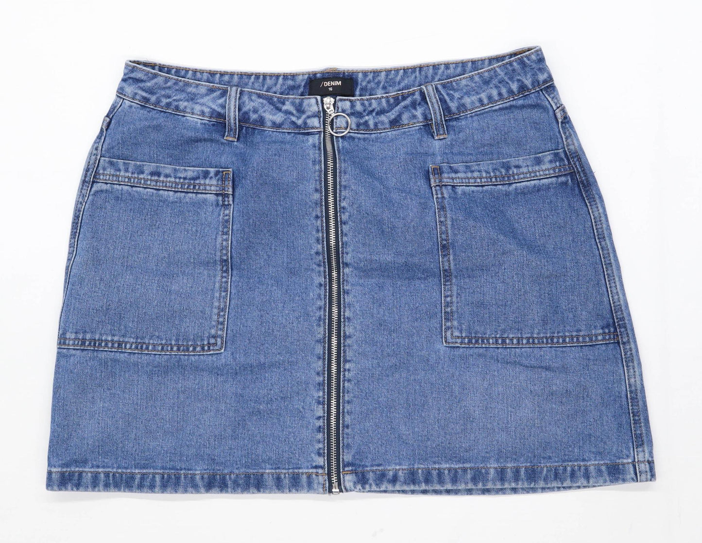 Matalan Womens Size 16 Denim Blue Skirt (Regular)