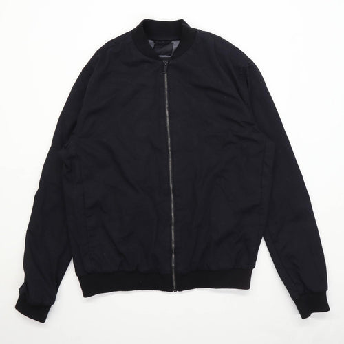 Maison Cinqcent Mens Size L Cotton Blend Black Bomber Jacket