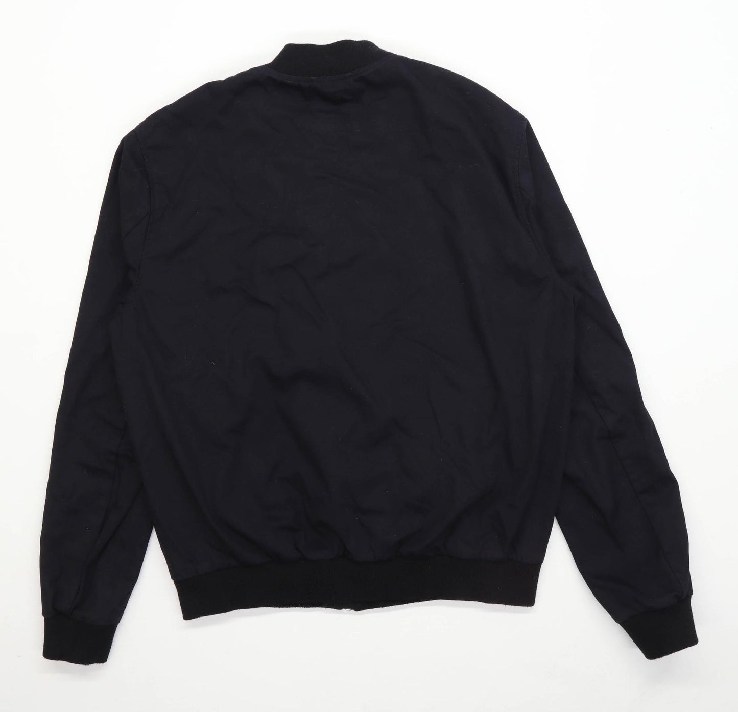 Maison Cinqcent Mens Size L Cotton Blend Black Bomber Jacket