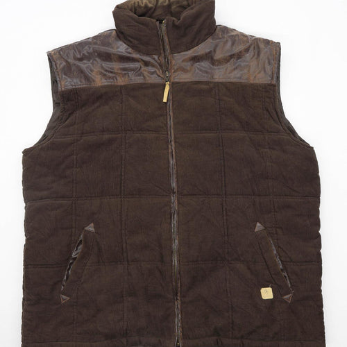 PG Field Mens Size XL Corduroy Brown Heavyweight Gilet
