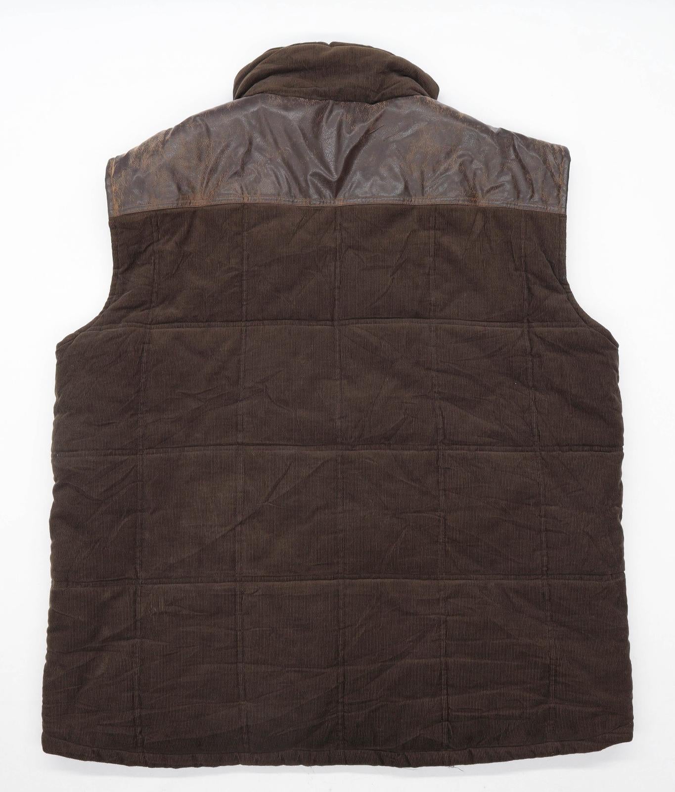 PG Field Mens Size XL Corduroy Brown Heavyweight Gilet