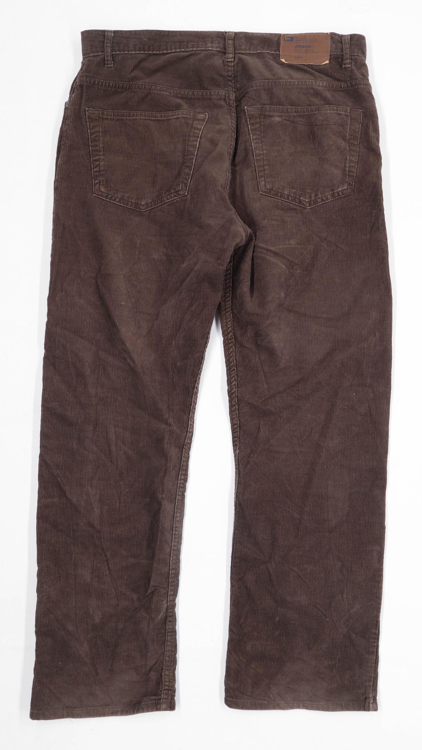 Blue Harbour Mens Brown Corduroy Trousers Size W34/L26