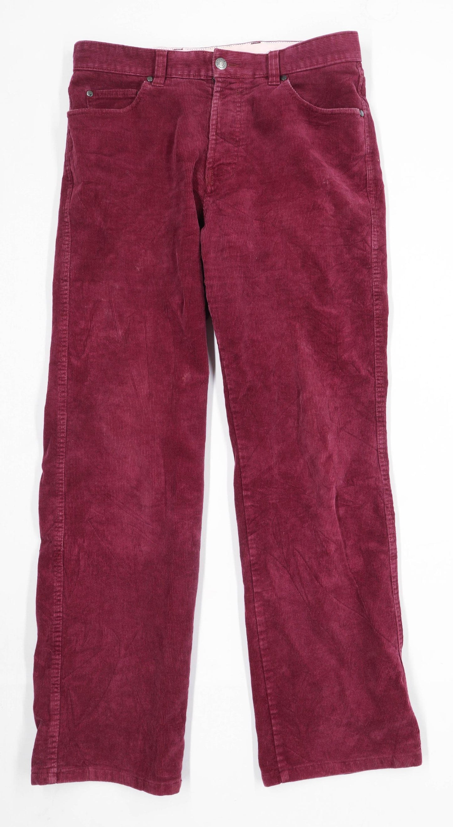 Brook Taverner Mens Purple Corduroy Trousers Size W32/L29