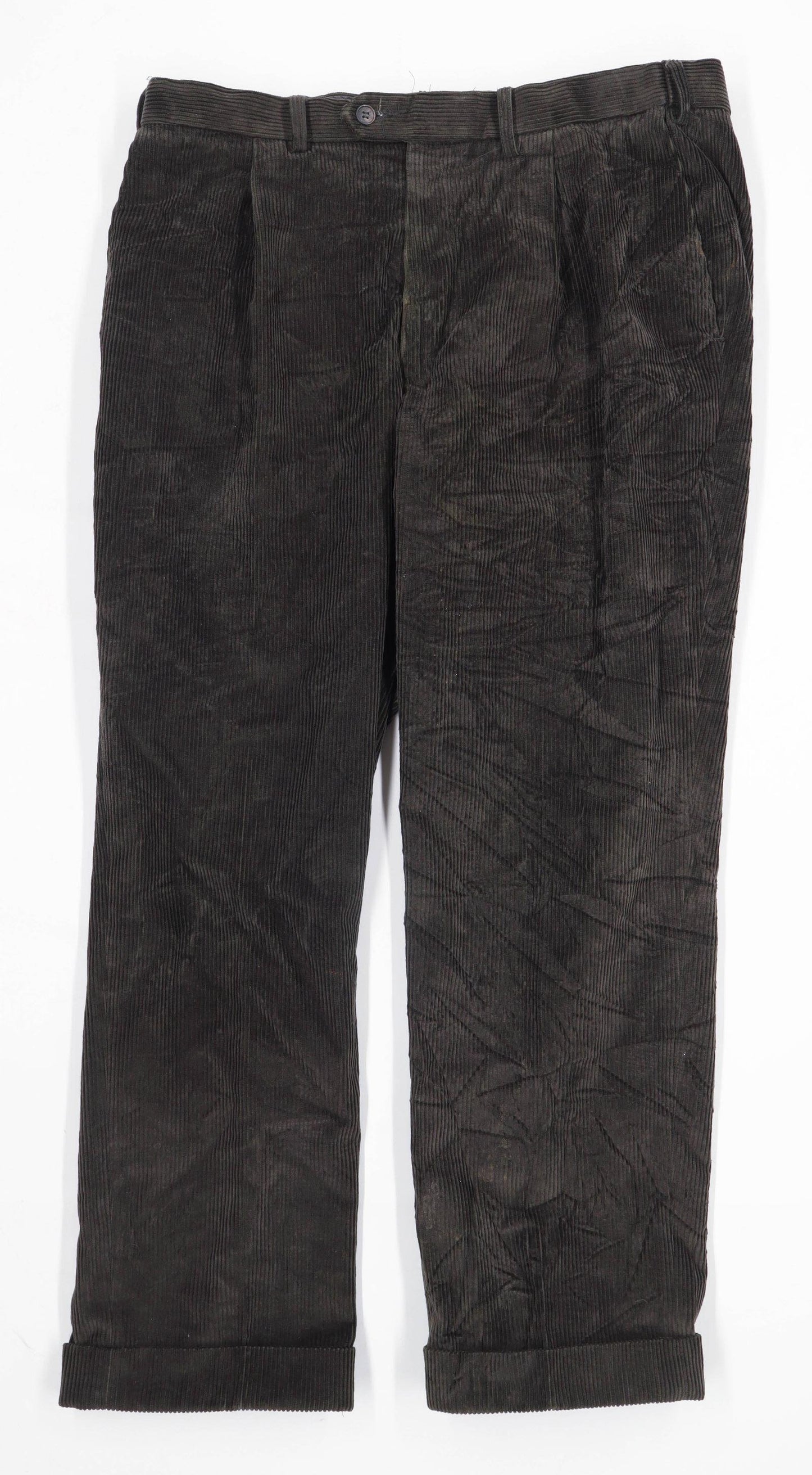 Marks & Spencer Mens Grey Corduroy Trousers Size W36/L27