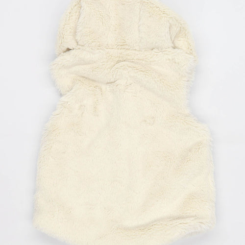 Next Girls Cream Fluffy Gilet Age 3-4 Years