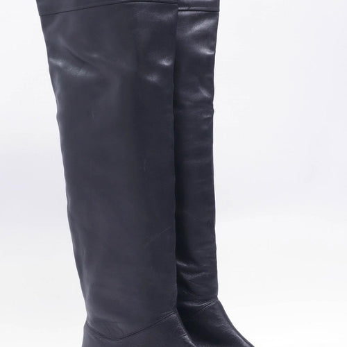 John Timpson Womens UK Size 6 Black Leather Boots