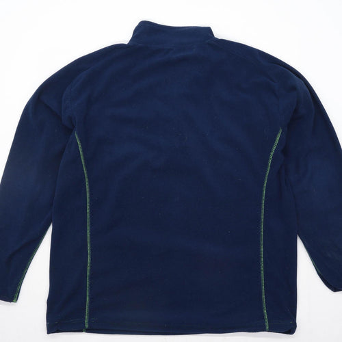 Nanok Mens L Blue Half Zip Fleece Jacket