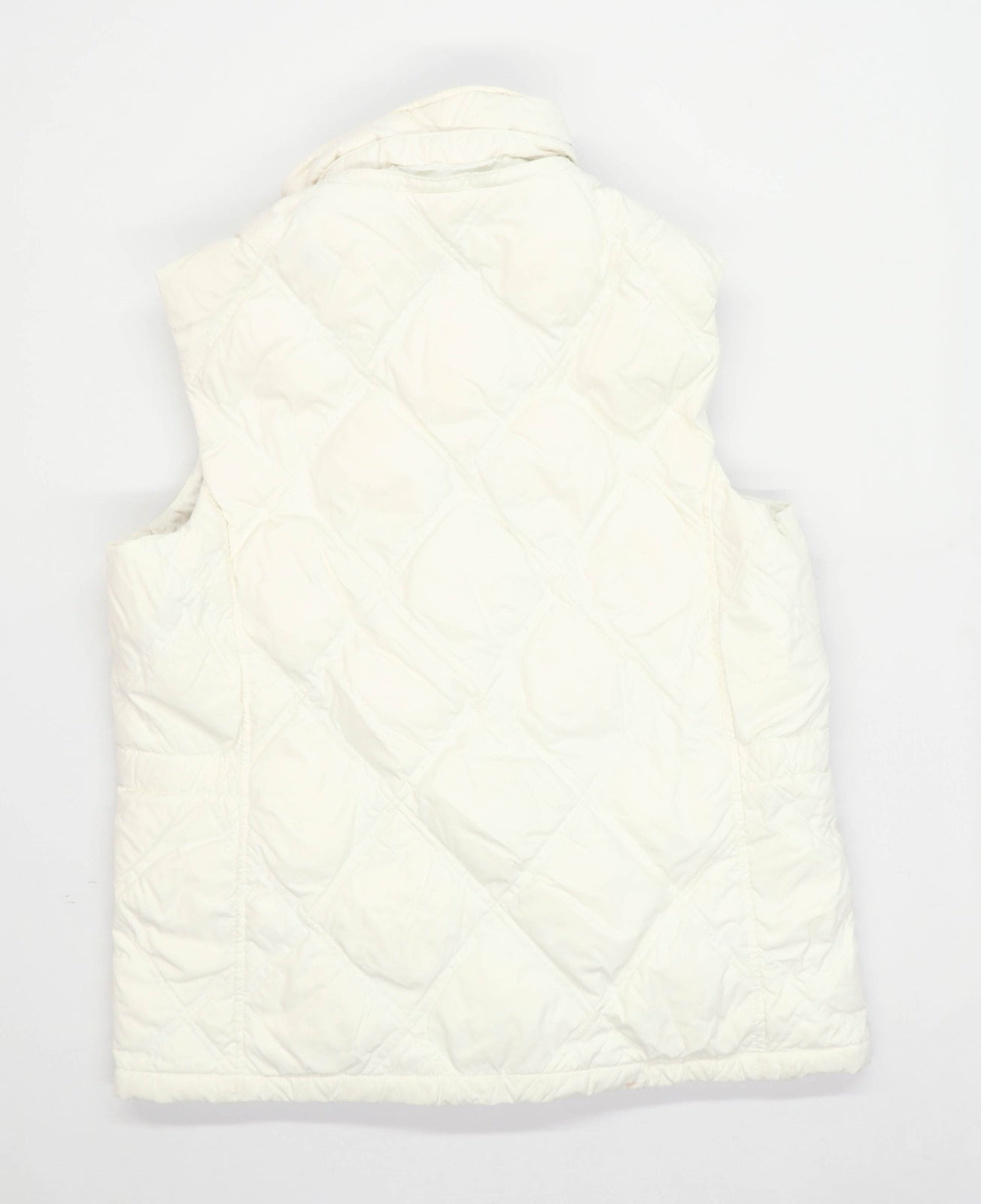 Lands End Womens Size 10-12 White Puffer Gilet
