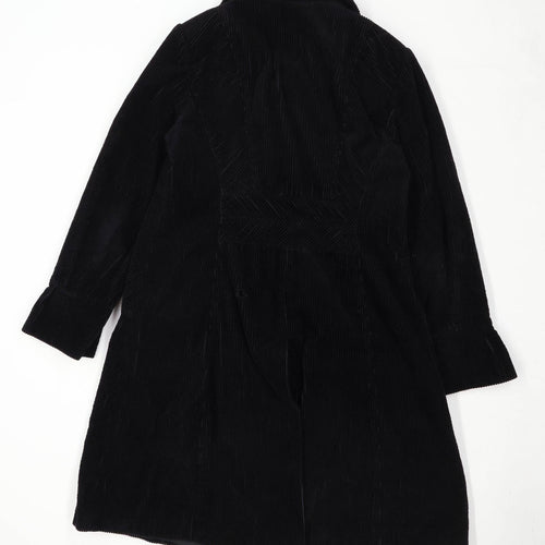 Per Una Womens Size 12 Corduroy Textured Black Coat