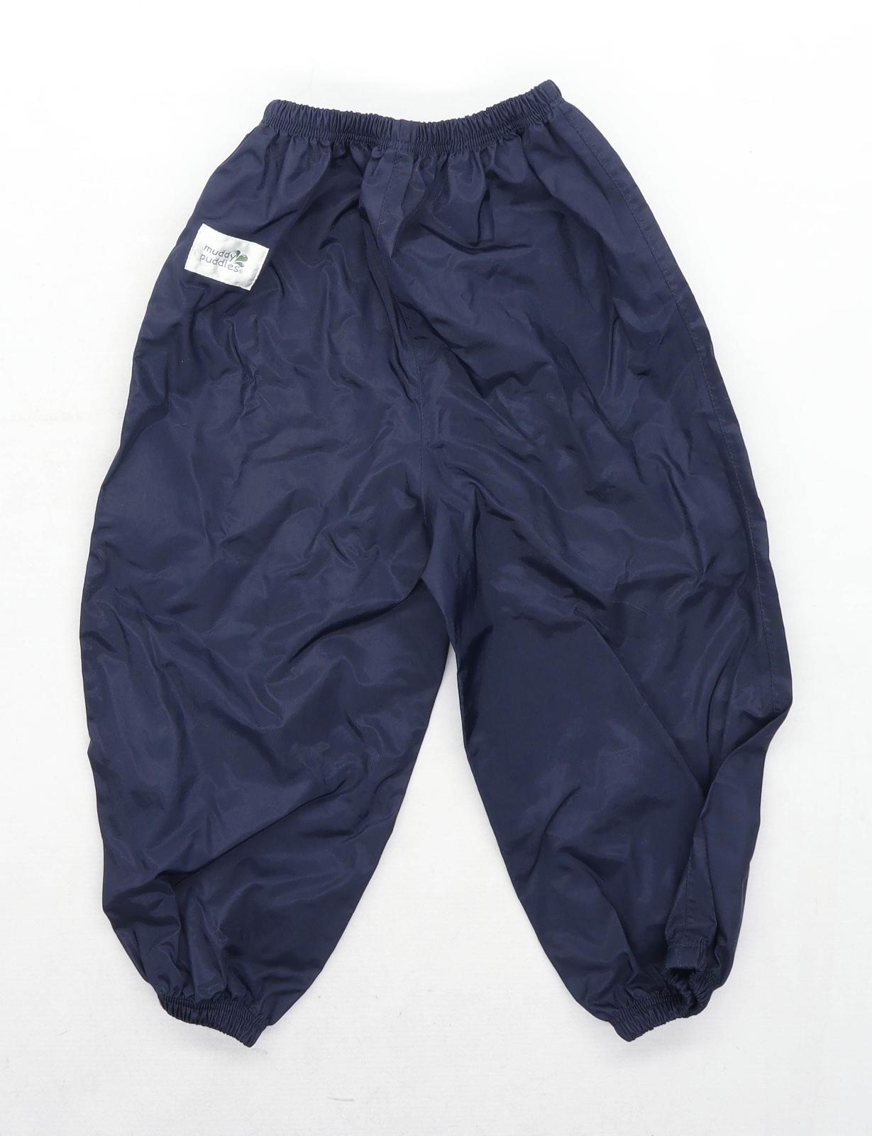 Muddy Puddles Boys Blue Waterproof Trousers Age 3-4 Years