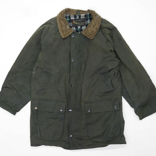 Whatbaron Limited Mens Size S Cotton Blend Green Wax Jacket – Preworn