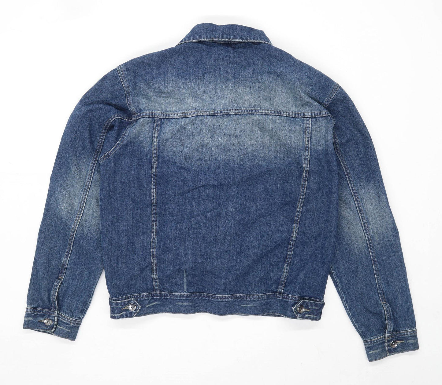 Denim Co Mens Size M Denim Blue Mid Wash Denim Jacket