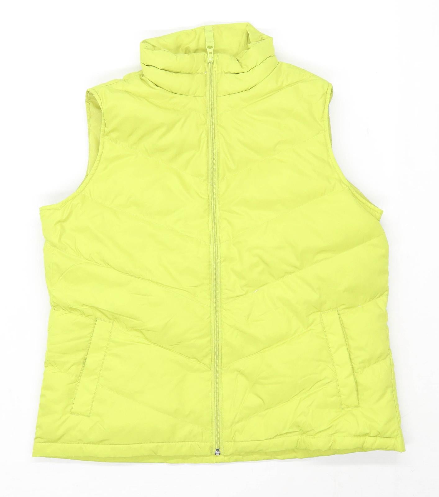Lands End Mens Size M Yellow Gilet