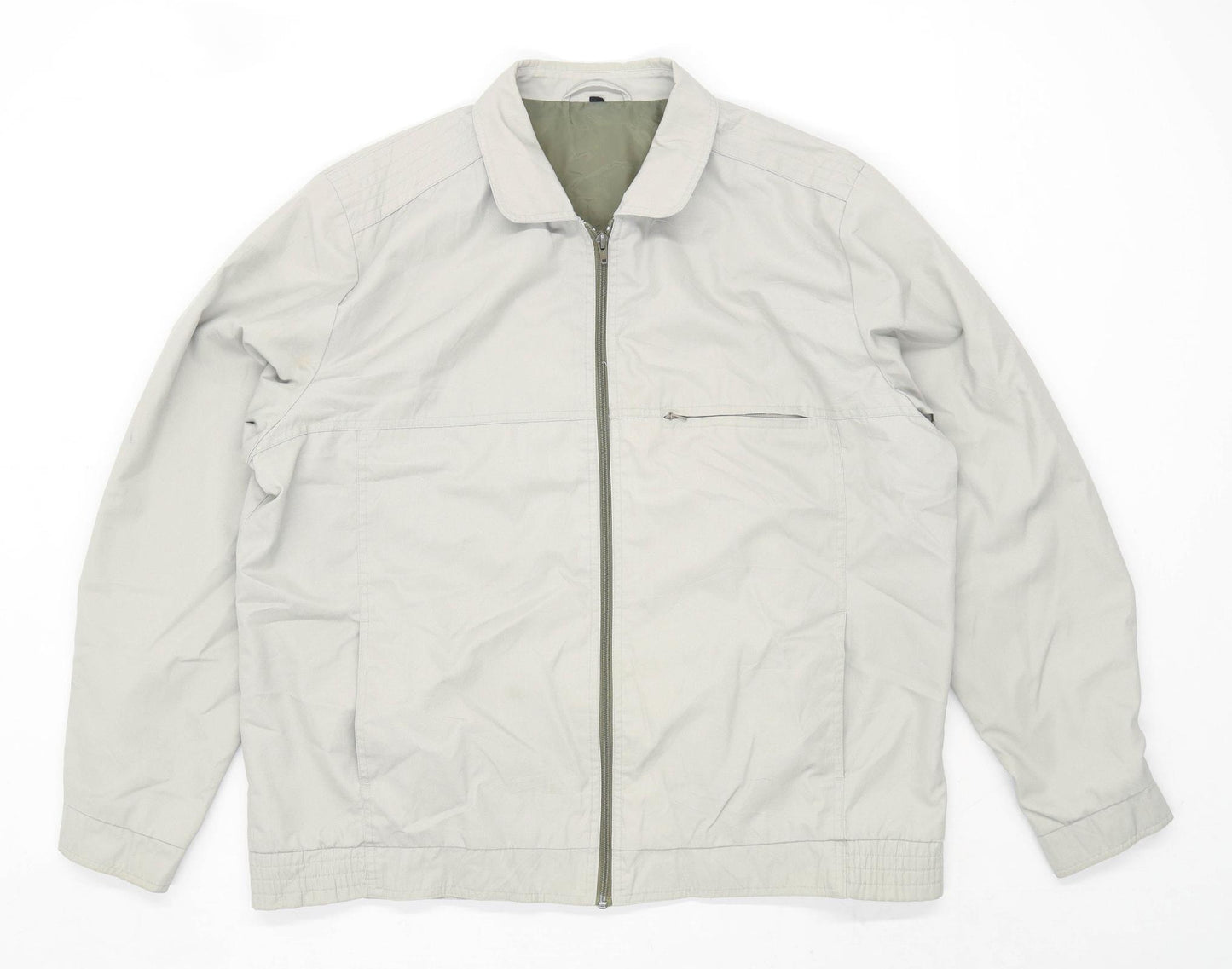 Preworn Mens Size 2XL Cotton Blend Beige Harrington Jacket