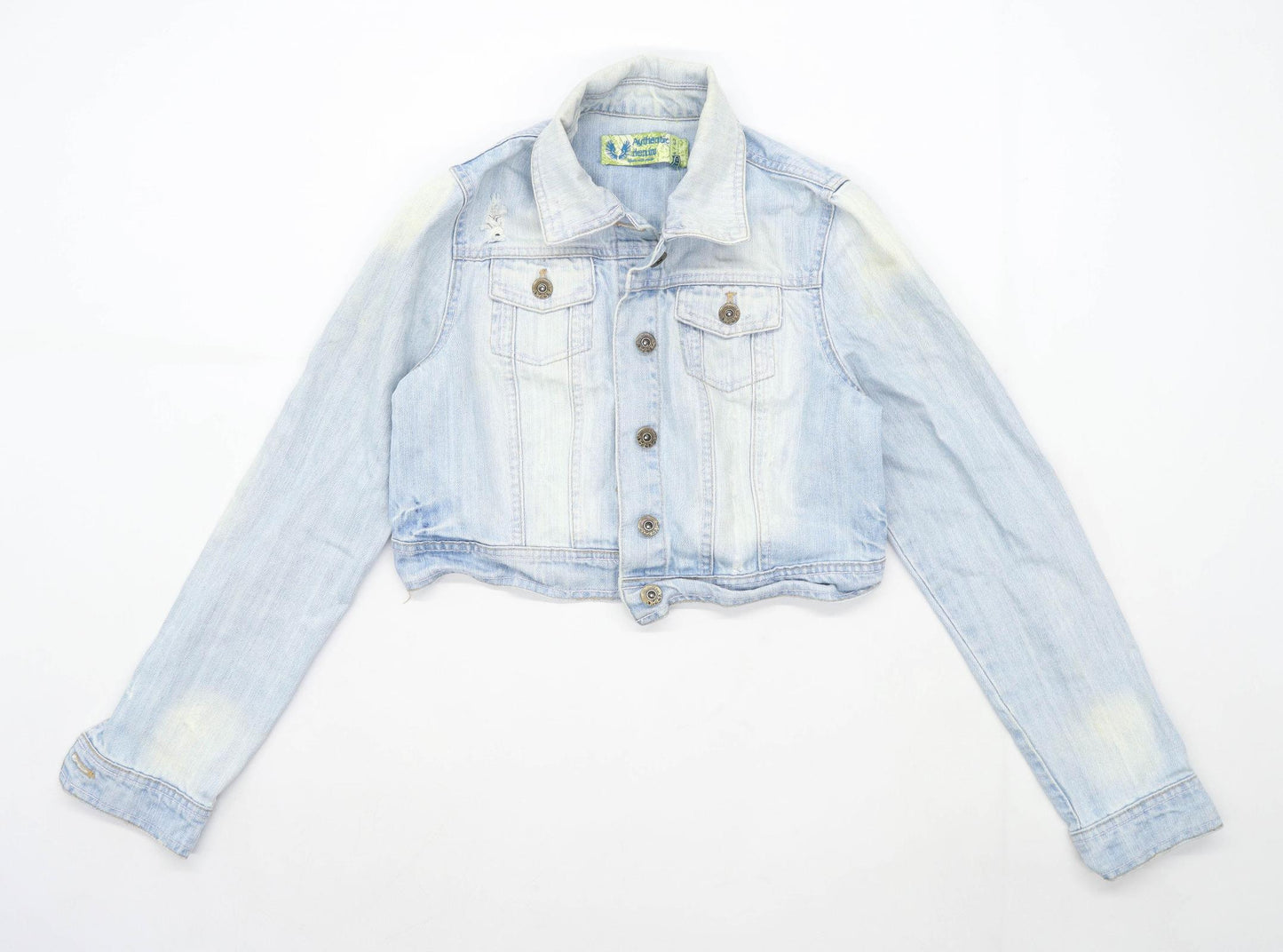 Authentic Denim Womens Size 14 Denim Blue Jacket