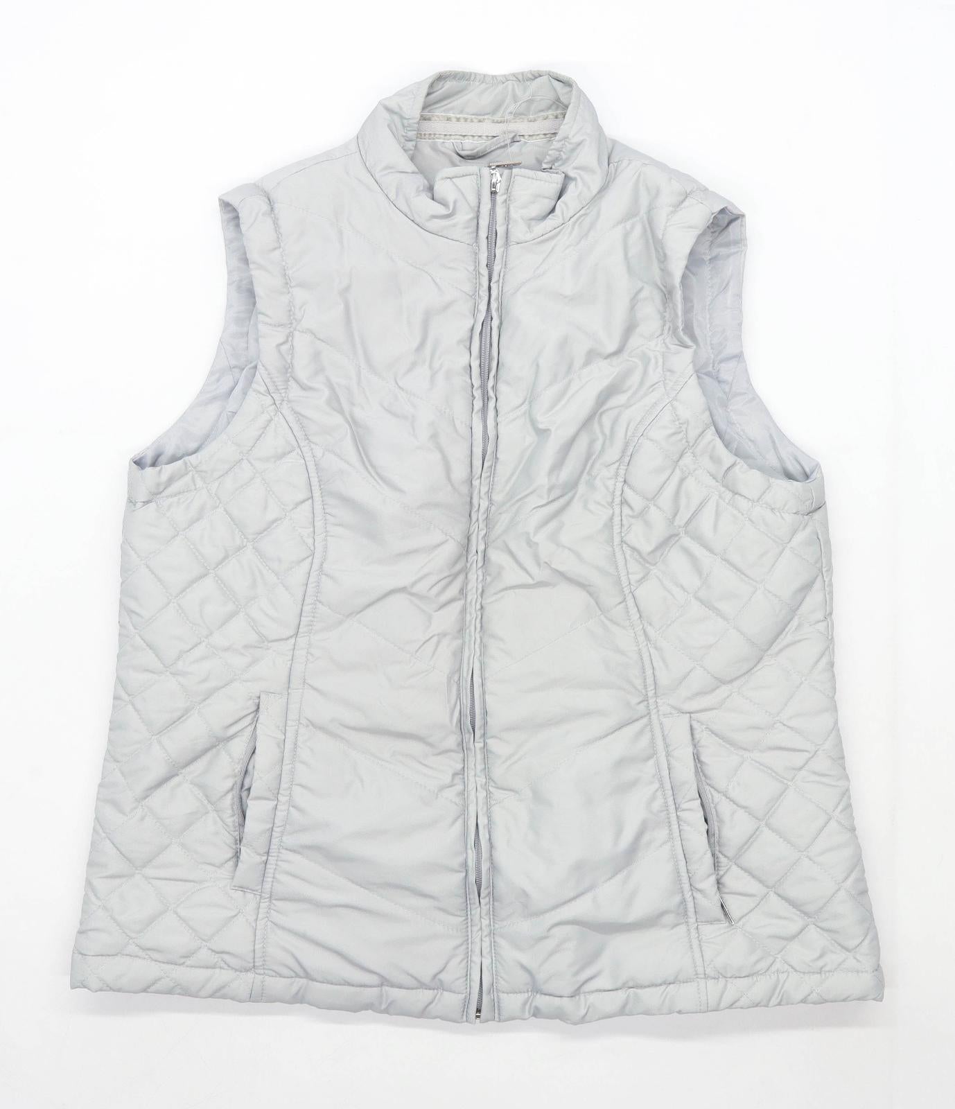 Dash Womens Size 16 Textured Grey Gilet