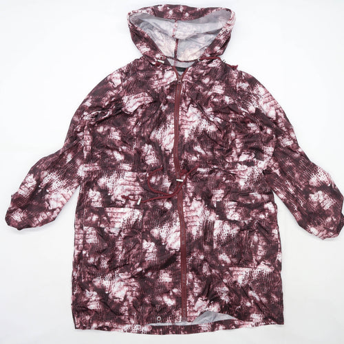 Kenneth Cole Womens Size 14 Animal Print Red Jacket