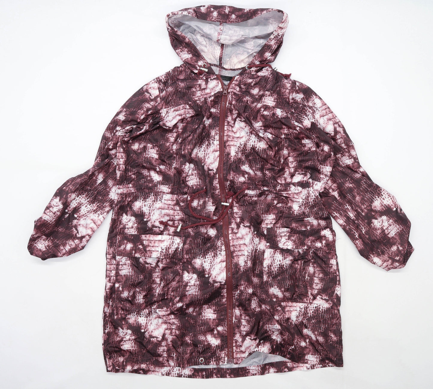 Kenneth Cole Womens Size 14 Animal Print Red Jacket