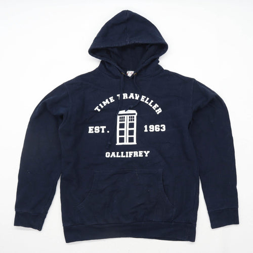 Stars & Stripes Mens Size S Cotton Blend Graphic Blue Dr Who Tardis Hoodie