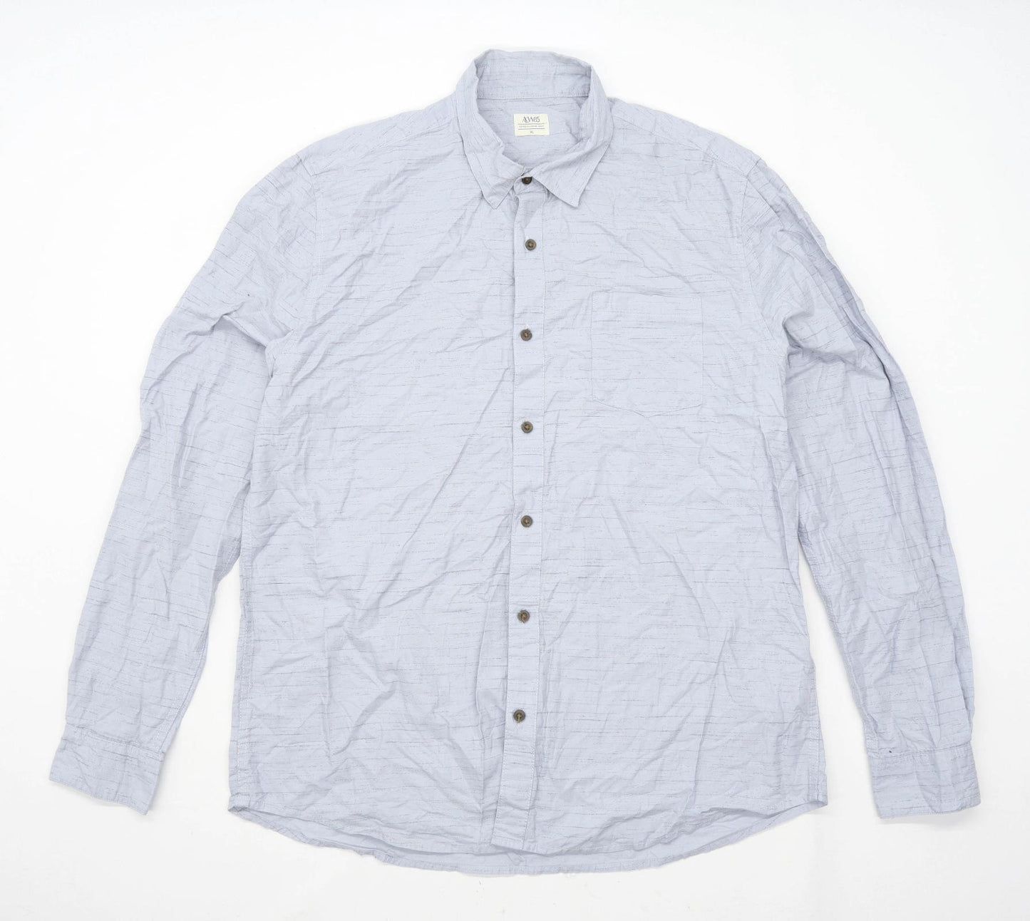 ACW85 Mens Size XL Cotton Grey Casual Shirt