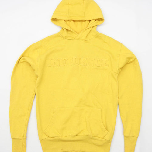 Primark Mens Size XS Cotton Blend Graphic Yellow Influence Hoodie