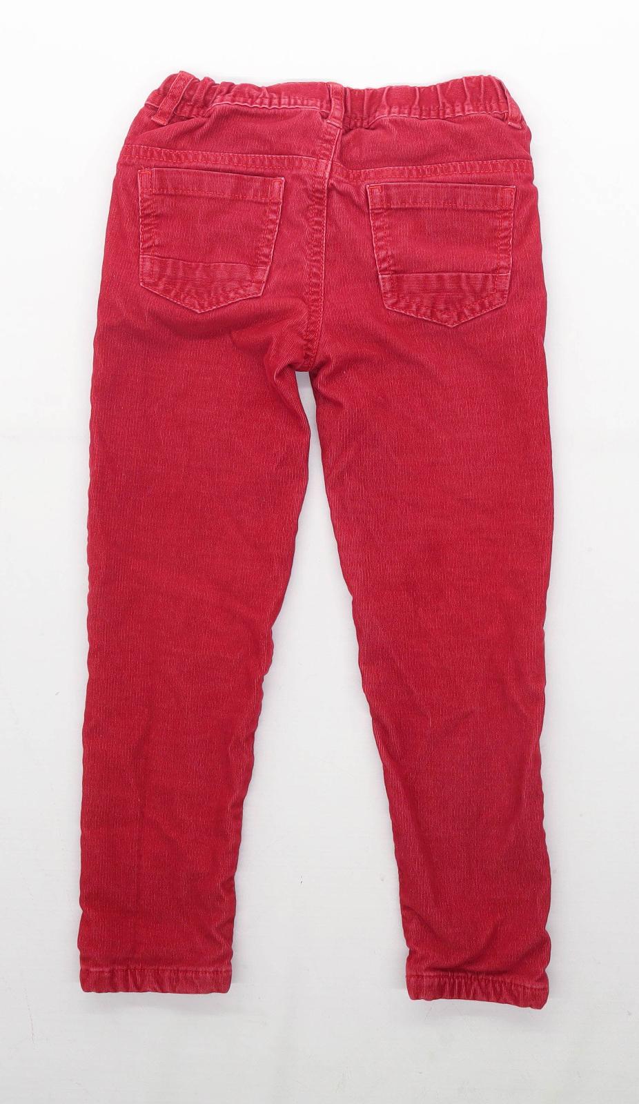 Marks & Spencer Boys Red Trousers Age 4-5 Years