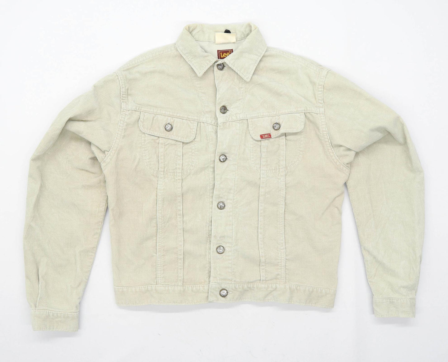 Lee Mens Size S Corduroy Beige Lightweight Jacket