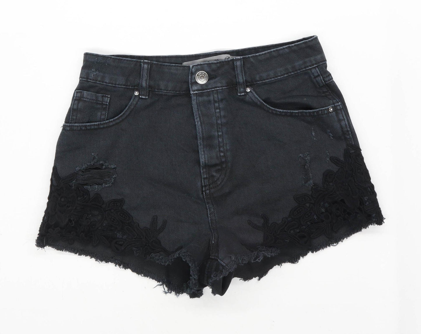 Womens Denim Co Black Denim Shorts Size 6/L2