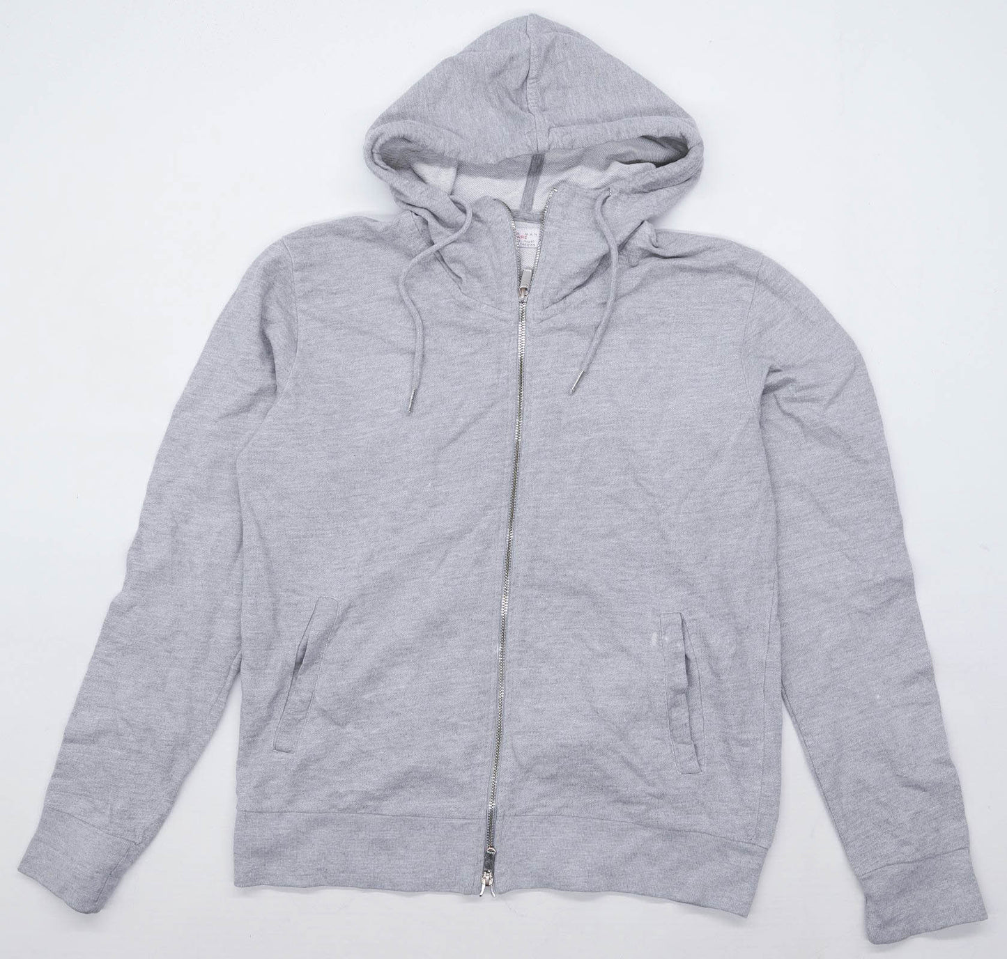 Zara Man Mens Size L Grey Zip Up Hoodie