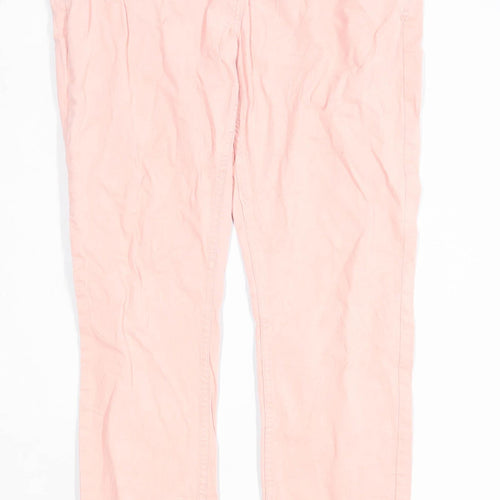 Womens Next Pink Cotton Blend Chinos Size 14/L29