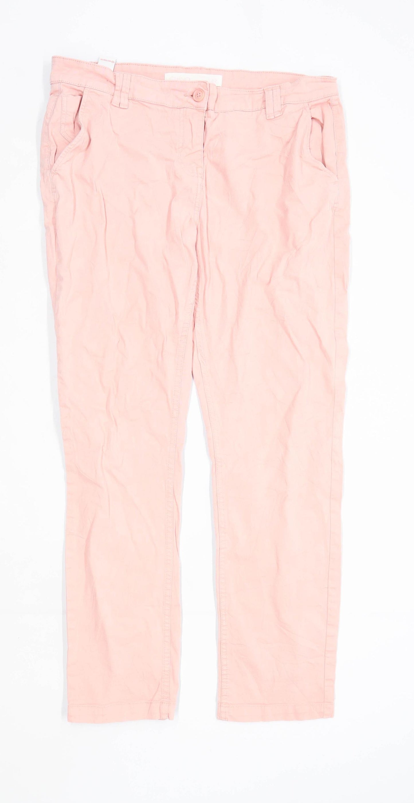 Womens Next Pink Cotton Blend Chinos Size 14/L29