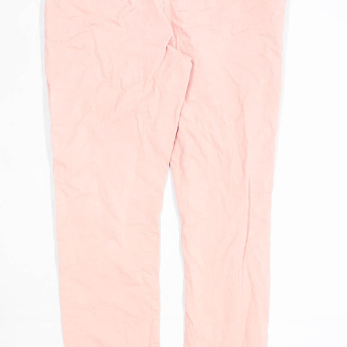 Womens Next Pink Cotton Blend Chinos Size 14/L29