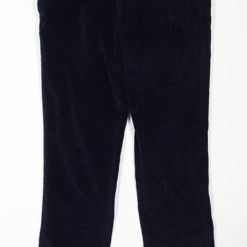 Charles Tyrwhitt Mens Textured Blue Corduroy Trousers Size W38/L9