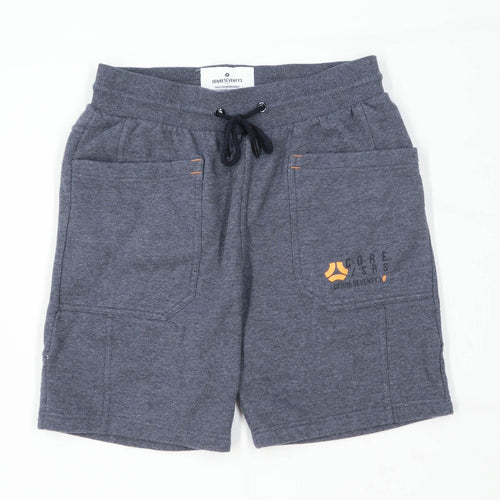 Matalan Mens Graphic Grey Core Shorts Size W30/L8