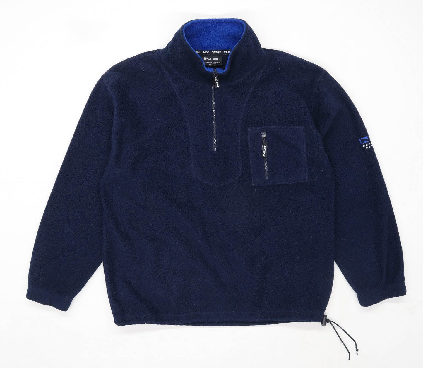 NX Branded Sports Mens Size M Blue Fleece Jacket