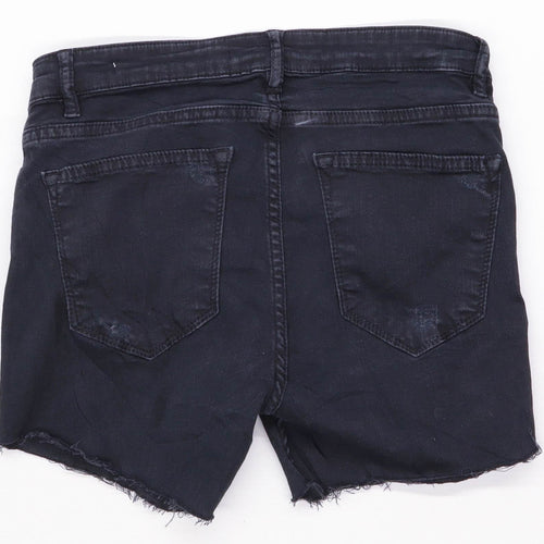 Womens Zara Black Denim Shorts Size 8/L3