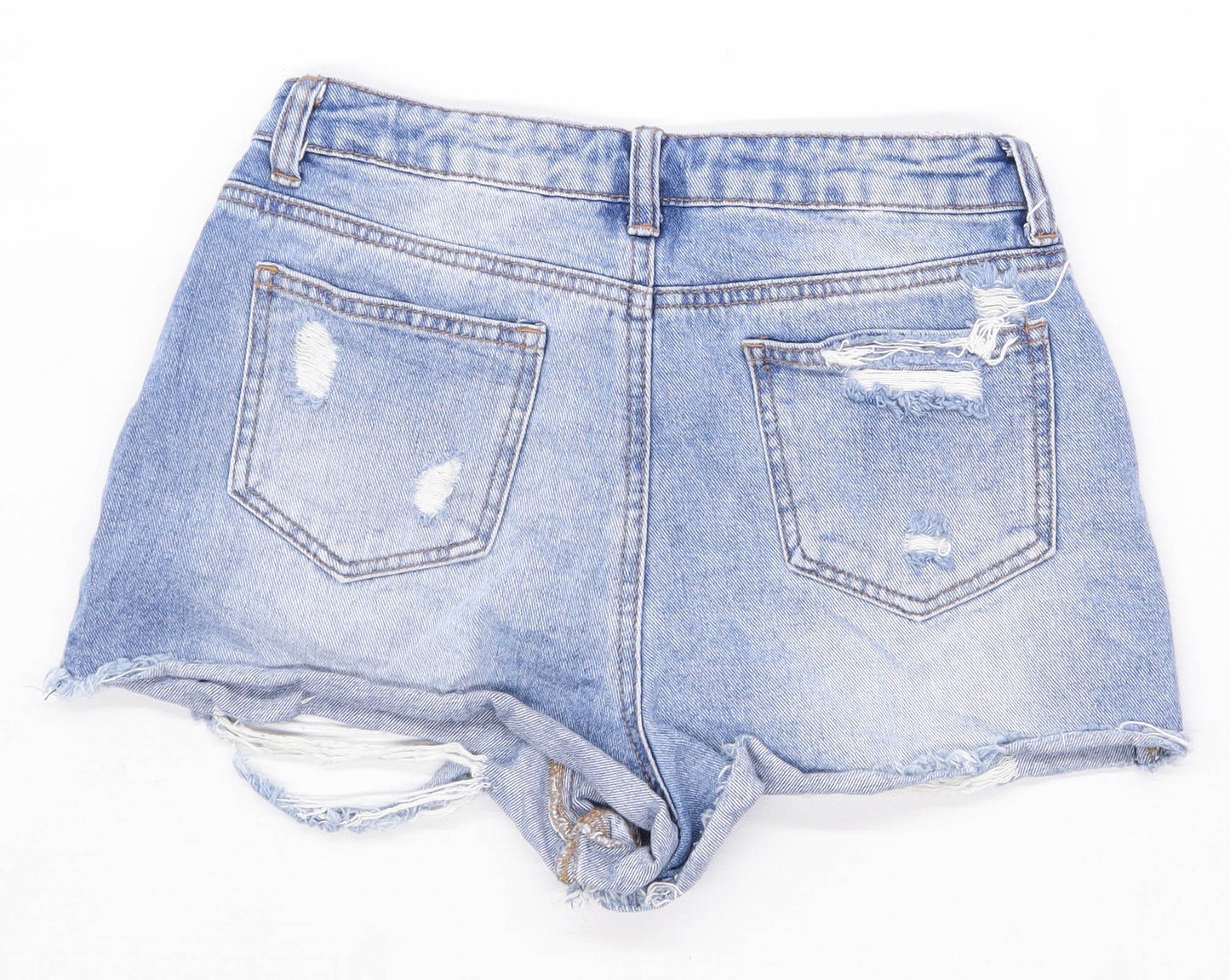 Womens Denim Co Blue Distressed Denim Shorts Size 8/L1