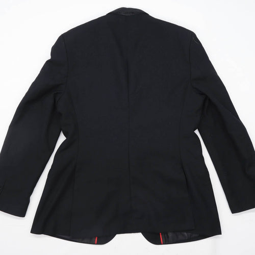 Raymond Mens Wool Blend Black Suit Jacket 40 Chest (Regular)