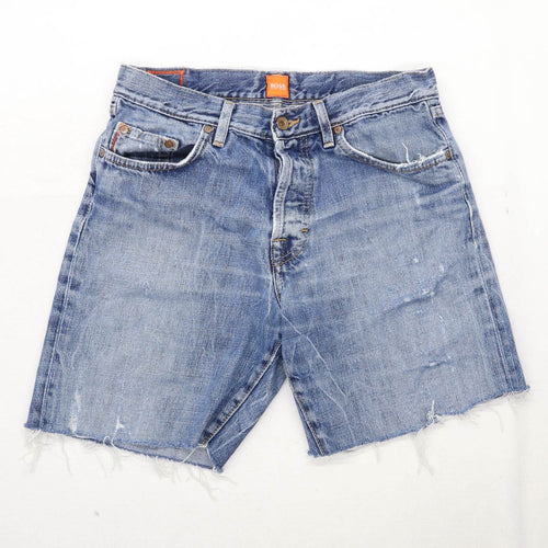 Hugo Boss Mens Blue Denim Shorts Size W32/L8