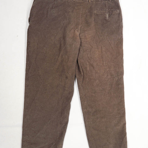 Marks & Spencer Mens Textured Brown Corduroy Trousers Size W38/L27
