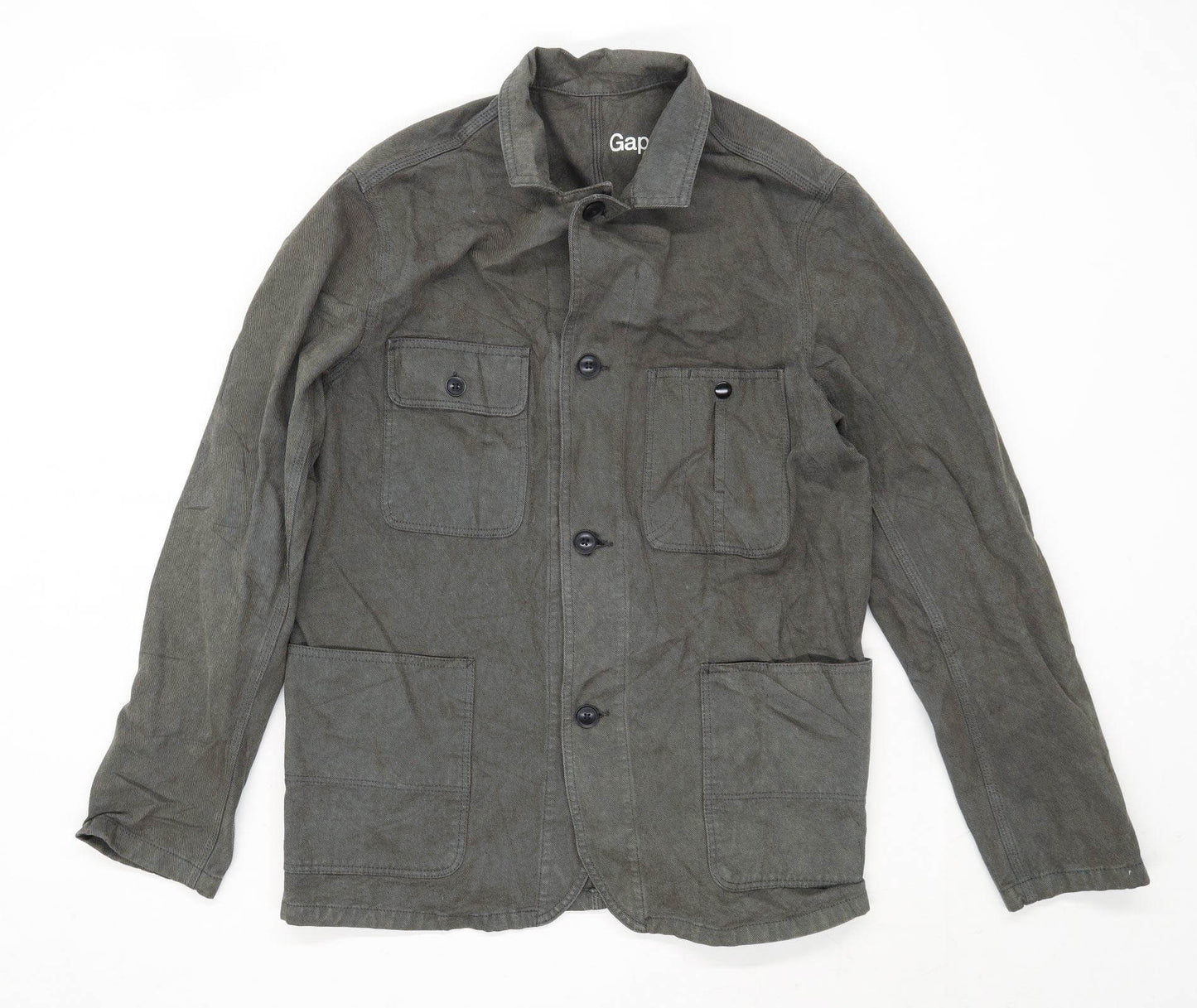 Gap Mens Size M Denim Green Denim Chore Jacket
