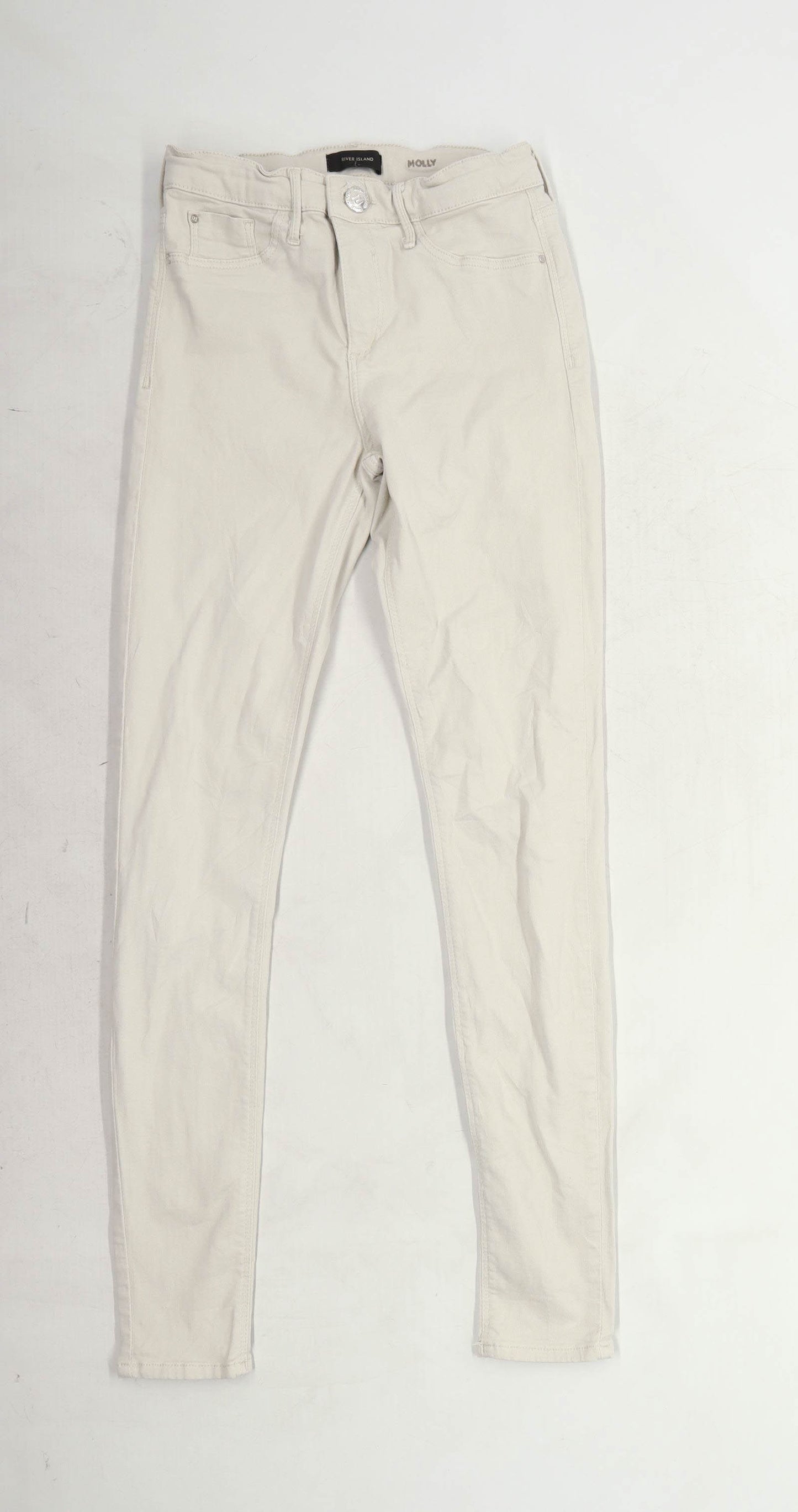 Womens River Island Beige Denim Jeans Size 10/L29
