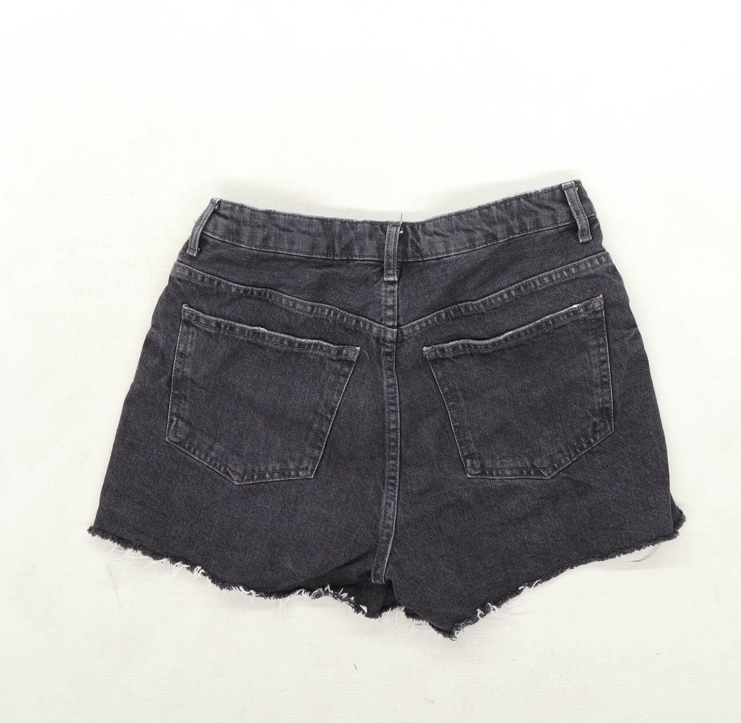 Womens Topshop Black Denim Shorts Size 10/